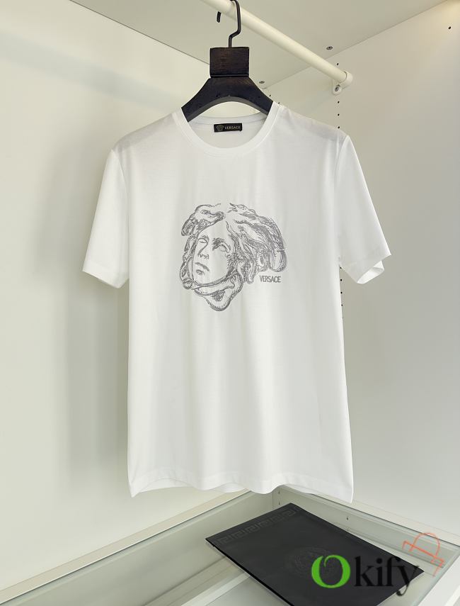 Okify Versace Medusa White T-shirt (has big size) - 1