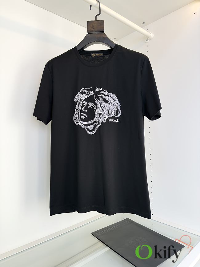 Okify Versace Medusa Black T-shirt (has big size) - 1