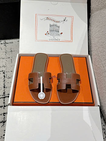 Okify Hermes Brown Oran Slides 6496