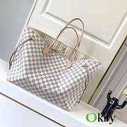 Okify Louis Vuitton Neverfull GM Damier Bag Inside Beige 40x33x20cm - 1