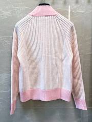 Okify Celine Pink Ribbed Knit Jacket - 2