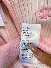 Okify Celine Pink Ribbed Knit Jacket - 5
