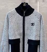 Okify Celine Black Ribbed Knit Jacket - 5