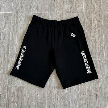 Okify Chrome Heart Black Sanskrit Half-zip Men Shorts
