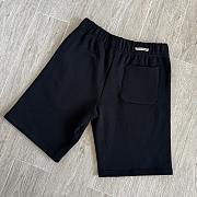 Okify Chrome Heart Black Sanskrit Half-zip Men Shorts - 2