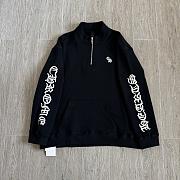 Okify Chrome Heart Sanskrit Half-zip Sweater  - 1