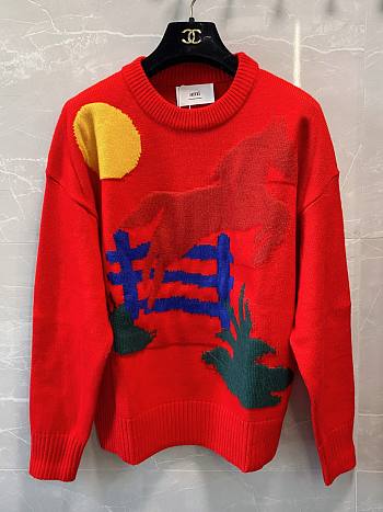 Okify Amiri Red Sweater 