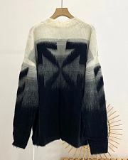 Okify Off White Arrow Gradient Mohair Sweater - 1