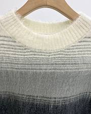 Okify Off White Arrow Gradient Mohair Sweater - 3