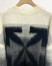 Okify Off White Arrow Gradient Mohair Sweater - 2