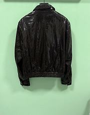 Okify Tom Ford Black Patent Leather Jacket  - 6