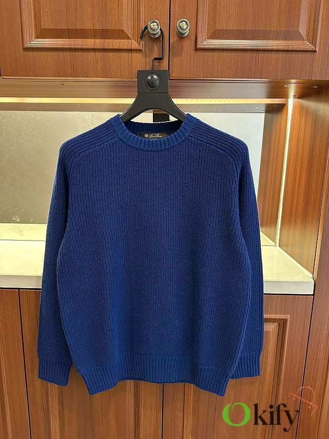 Okify Loro Piana Dark Blue Sweater  - 1