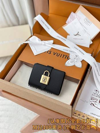 Okify Louis Vuitton Low Key Compact Wallet Black M12148 11x8.5x2cm