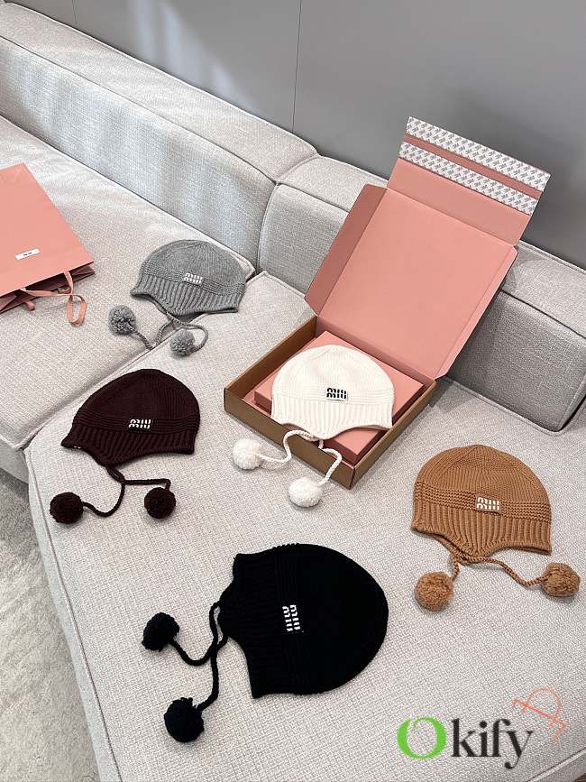 Okify MiuMiu Knitted Earflap Beanie - 1
