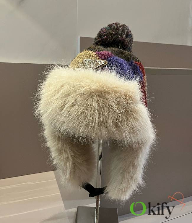 Okify Prada Colorful Knitted Earflap Ski Hat 2 - 1