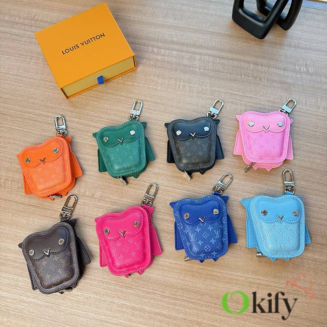 Okify Louis Vuitton Owl Key Chain Charm - 1
