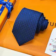 Okify Louis Vuitton Dark Blue Silk Tie - 4