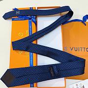 Okify Louis Vuitton Dark Blue Silk Tie - 3