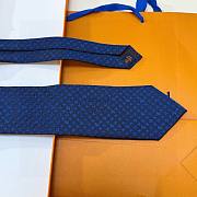 Okify Louis Vuitton Dark Blue Silk Tie - 2