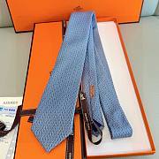 Okify Hermes Infini Blue Silk Tie  - 3