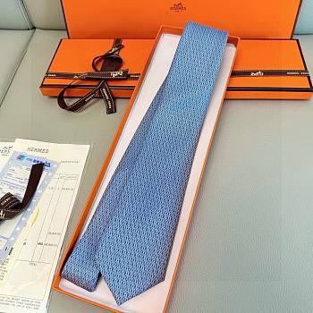 Okify Hermes Infini Blue Silk Tie 