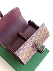 Okify Goyard Voyage Double Dark Red Watch Box 16x10.5x6.5cm - 5