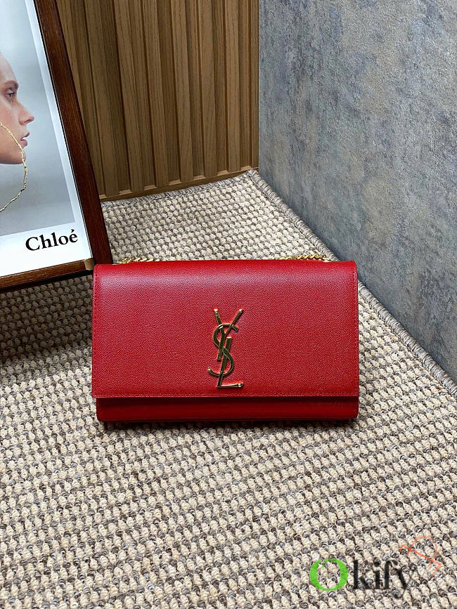 Okify YSL Kate Small Chain Bag Red 24x14.5x5.5cm - 1