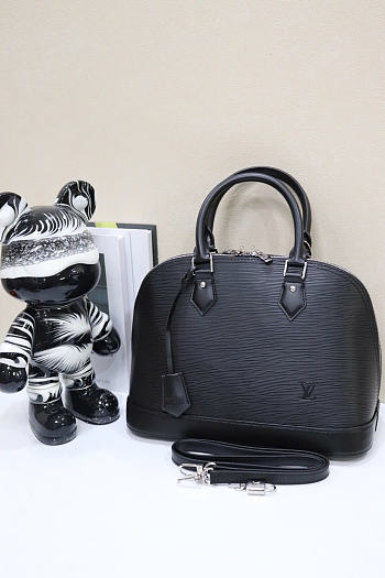 Okify Louis Vuitton Alma PM Bag Black Epi M40302 31.5x15x24cm
