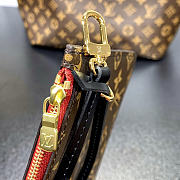 Okify Louis Vuitton Monogram Neverfull Bag Inner Red Black Line 32x29x15cm - 5