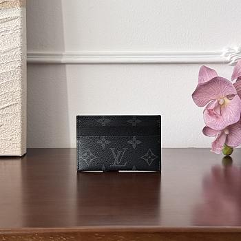 Okify Louis Vuitton Monogram Eclipse Black Card Holder M62170 11x7x1.5cm