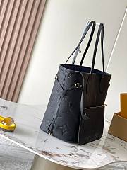 Okify Louis Vuitton Neverfull MM Bag Black Inside Dark Blue M45685 31x28x14cm - 5