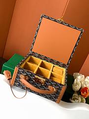 Okify Goyard Joux Black And Brown 6 Watch Case 22x10x12cm  - 1