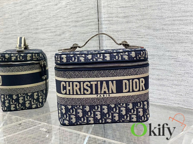 Okify Dior DiorTravel Vanity Bag Blue 25x15x14cm - 1
