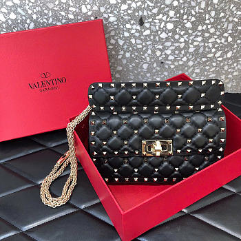 Okify Valentino Garavani Rockstud Bag Black 20x13x5.5cm