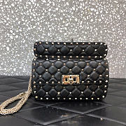 Okify Valentino Garavani Rockstud Bag Black 20x13x5.5cm - 2