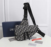 Okify Dior Saddle Black Oblique Bag 28x20x5cm - 1