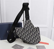 Okify Dior Saddle Black Oblique Bag 28x20x5cm - 6