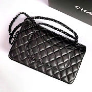 Okify CC Flap Bag Black Lambskin Black Hardware 25cm - 6