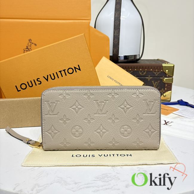 Okify Louis Vuitton Zippy Beige Long Wallet M69034 19.5x2.5x10.5cm - 1