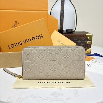 Okify Louis Vuitton Zippy Beige Long Wallet M69034 19.5x2.5x10.5cm