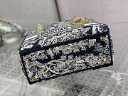 Okify Dior Lady D'Lite Blue Toile De Jouy Bag 24x20x13cm - 4