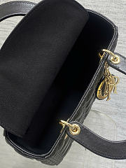 Okify Dior Lady Bag Black 24x20x11cm  - 6