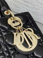 Okify Dior Lady Bag Black 24x20x11cm  - 4