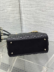 Okify Dior Lady Bag Black 24x20x11cm  - 5