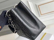 Okify CC Shopping Bag Black Caviar Silver Hardware 34x24x12cm - 6