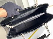 Okify CC Shopping Bag Black Caviar Silver Hardware 34x24x12cm - 5