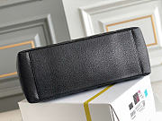 Okify CC Shopping Bag Black Caviar Silver Hardware 34x24x12cm - 3