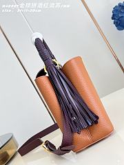 Okify Louis Vuitton Capucines MM Bag Golden Brown Burgundy Handle 31x20x11cm  - 6