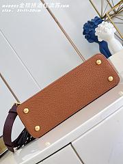 Okify Louis Vuitton Capucines MM Bag Golden Brown Burgundy Handle 31x20x11cm  - 2