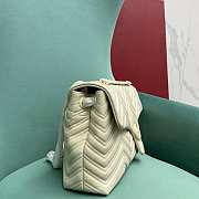 Okify Gucci Marmont Chevron Bag White 37x21x9cm - 4
